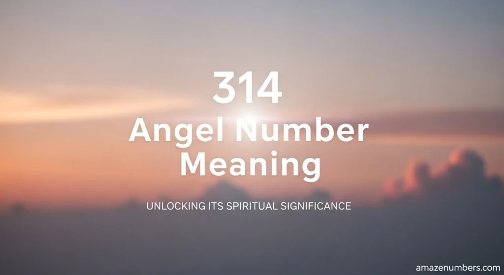 314 Angel Number Meaning
