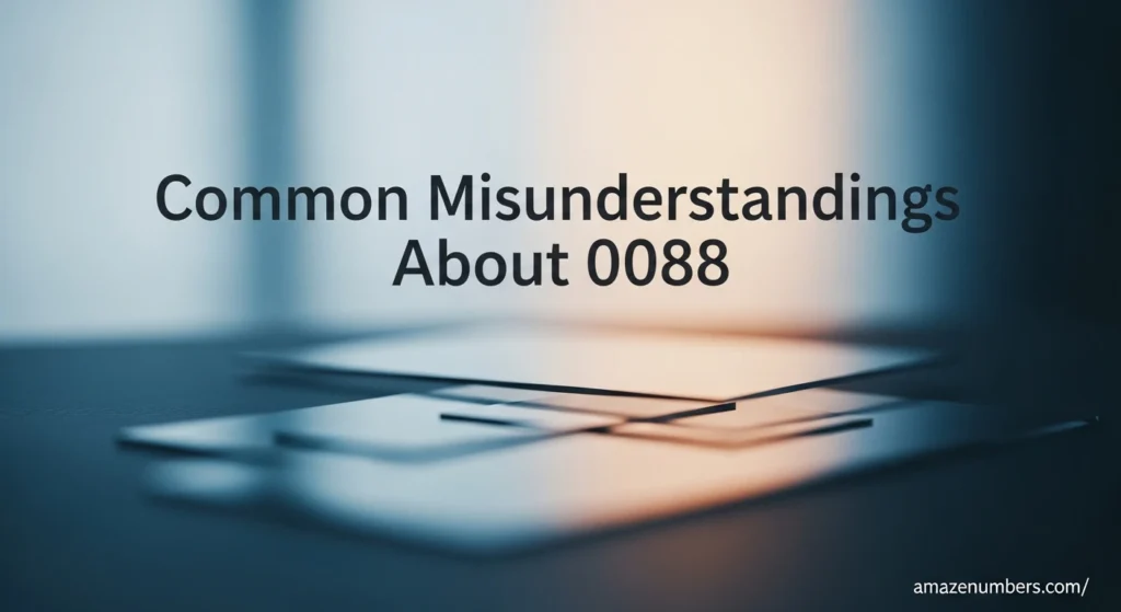 Common Misunderstandings About 0088