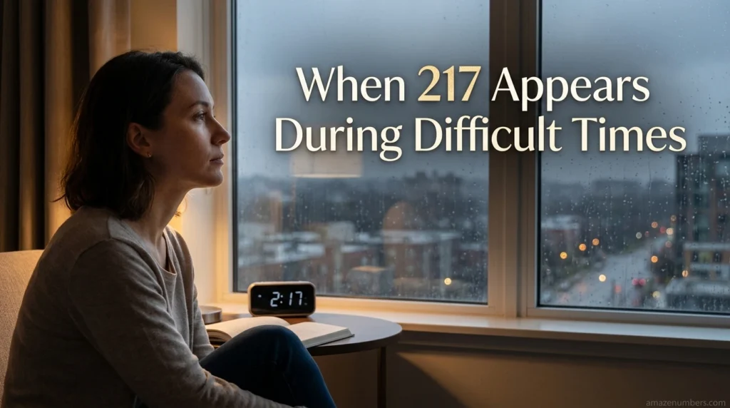 When 217 Appears During Difficult Times