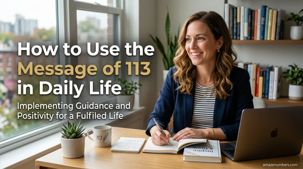 How to Use the Message of 113 in Daily Life