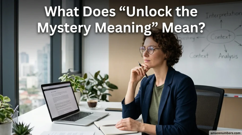 What Does “Unlock the Mystery Meaning” Mean?